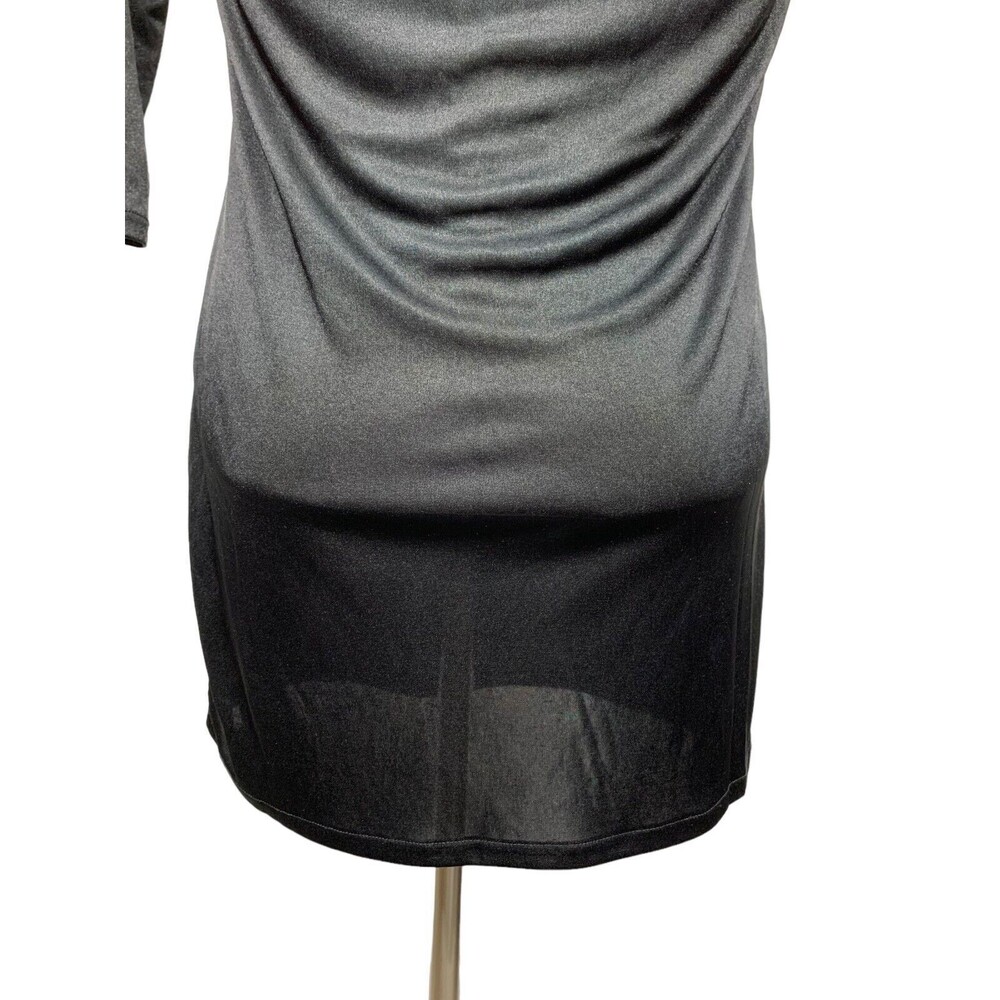 A/X Armani Exchange Women's size S/M Black Beaded Draped Back Dress 3/4 Sleeve - Picture 4 of 10